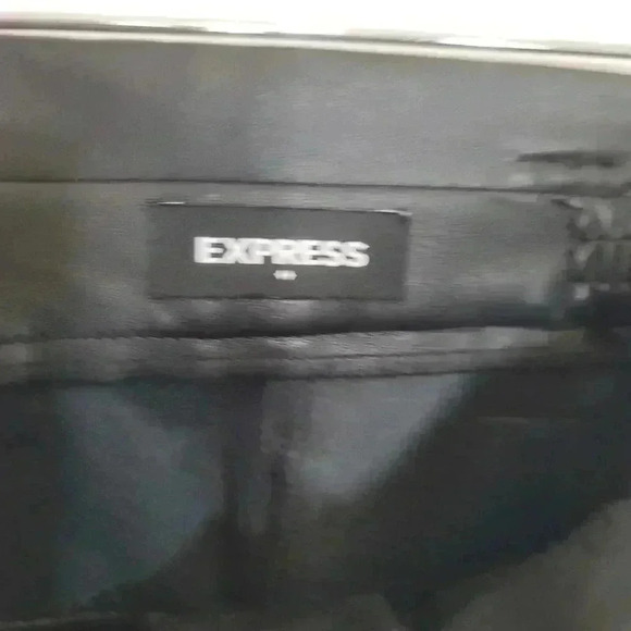 Express Black Faux Leather ankle high rise Pants Sz 0R - Picture 4 of 8